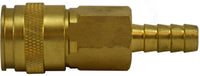 28690 | 1/4 HOSE BARB UNIV. BRASS COUPLR, Pneumatics, Quick Disconnect, Hose Barb Coupler (Universal Series) | Midland Metal Mfg.