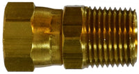 28753 | 9/16-18 X 1/4 (FE JIC X MIP ADPT), Brass Fittings, JIC 37 Deg Flare, Straight Swivel Adapter JIC | Midland Metal Mfg.