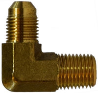 28760F | 7/16-20 X 1/8 (M JIC X MIP ELB), Brass Fittings, JIC 37 Deg Flare, 90 Degree Forged Elbow JIC | Midland Metal Mfg.