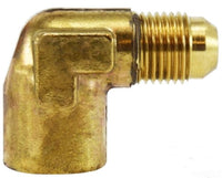 28975 | 9/16-18 X 1/4 (M JIC X FIP ELBOW), Brass Fittings, JIC 37 Deg Flare, Female Elbow JIC (Forged Body) | Midland Metal Mfg.