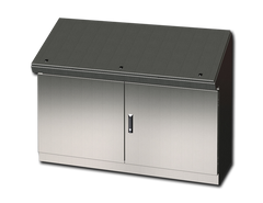 Saginaw SCE-466019SDCSS6 NEMA 3R, 12 | S.S. Console, Single Access Two Door, 46H x 60W x 19D  | Blackhawk Supply