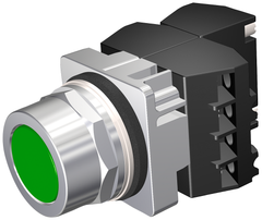 Siemens Electrical 52PM8A3C PUSHBUTTON | MOM | GRN | FLUSH | 2POS | 3NO-3NC  | Blackhawk Supply