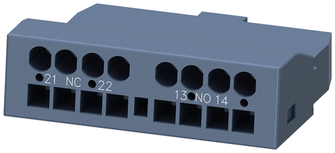 Siemens Electrical 3RV29012E TRANSVERSE AUX. SWITCH 1NO+1NC SPRING  | Blackhawk Supply