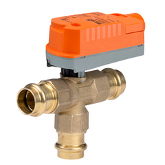 Belimo Z3075QPF-J+CQKBUP-LL ZoneTight™ (QCV), Press Fit, 3/4", 3-way, Cv 4.6 |Valve Actuator, Electronic fail-safe, AC/DC 100...240 V, On/Off, Normally Open, Fail-safe position Open  | Blackhawk Supply