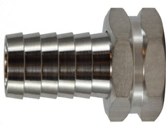 Midland Metal Mfg. 30032SS 316 SS 1/2 X 3/4 (HB X FGH SWIVEL ADAPT), Brass Fittings, Garden Hose, FEMALE SWIVEL ONLY STAINLESS STEEL 316   | Blackhawk Supply