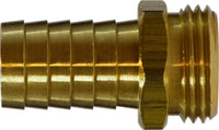 30039 | 3/8 X 3/4 (HB X MGH ADAPTER), Brass Fittings, Garden Hose, Male End Only | Midland Metal Mfg.