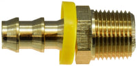 30207 | 1/2 X 1/2 (PO(HB X MIP ADAPTER)), Brass Fittings, Push On Hose Barb, Male Adapter | Midland Metal Mfg.