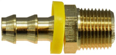 Midland Metal Mfg. 30213 5/16 X 1/4 (PO(HB X MIP ADAPTER)), Brass Fittings, Push On Hose Barb, Male Adapter  | Blackhawk Supply