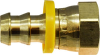 30233 | 3/8X1/2 POHB X F 45/37 FL SWVL, Brass Fittings, Push On Hose Barb, SAE/JIC Dual 45 Deg/37 Deg Female Swivel | Midland Metal Mfg.