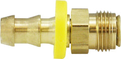 Midland Metal Mfg. 30277 1/4 X 5/16 (POHB X M INV FL SWVL), Brass Fittings, Push On Hose Barb, Inverted Flare Male Swivel  | Blackhawk Supply