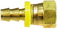 30358 | 1/4 X 1/4 (POHB X F GASKET SWIVEL), Brass Fittings, Push On Hose Barb, Female Swivel | Midland Metal Mfg.