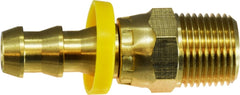 Midland Metal Mfg. 30387 3/8 X 3/8 (POHB X MIP SWIVEL ADPT), Brass Fittings, Push On Hose Barb, Male Swivel  | Blackhawk Supply