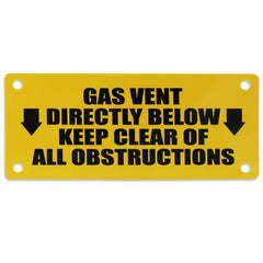 Gas Vent Sign SIGNDV Sign for Direct Venting  | Blackhawk Supply