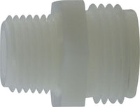 31055 | 3/4MGH X 3/8MIP WHITE NYLON ADPT, Plastic Fittings, Plastic Garden Hose Fittings, Adapter Garden to Pipe Thread | Midland Metal Mfg.