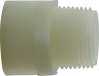 31093 | 3/4FGH X 3/4MIP WHITE NYLON ADPT, Plastic Fittings, Plastic Garden Hose Fittings, Female Garden Hose x Male Pipe | Midland Metal Mfg.