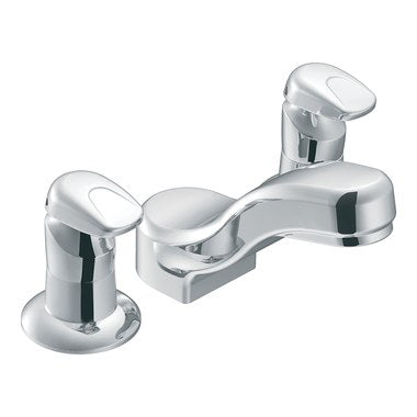 Moen 8889 Lavatory Faucet M-Press Metering Widespread 8 Inch Spread 2 Lever ADA Chrome 0.5 Gallons per Minute  | Blackhawk Supply