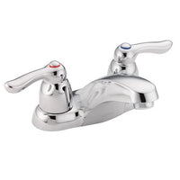 8915 | Lavatory Faucet M-Bition Centerset 4 Inch Spread 2 Lever ADA Chrome 1.2 Gallons per Minute Low Arc | Moen