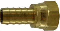 Midland Metal Mfg. 32107C 3/16 BARB X 1/4 DUAL SEAT CRIMP, Brass Fittings, Hose Barb, Dual 45 Deg/37 Deg Flare Swivel  | Blackhawk Supply