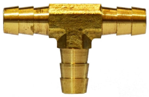 Midland Metal Mfg. 32126 3/8 HOSE BARB TEE, Brass Fittings, Hose Barb, Hose Barb Tee  | Blackhawk Supply