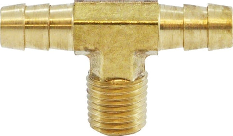 Midland Metal Mfg. 32128 3/8 X 1/4 (HB X MIP BRANCH TEE), Brass Fittings, Hose Barb, Hose Barb Tee  | Blackhawk Supply