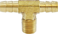 Midland Metal Mfg. 32128 3/8 X 1/4 (HB X MIP BRANCH TEE), Brass Fittings, Hose Barb, Hose Barb Tee  | Blackhawk Supply