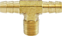 32128 | 3/8 X 1/4 (HB X MIP BRANCH TEE), Brass Fittings, Hose Barb, Hose Barb Tee | Midland Metal Mfg.