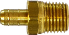 Midland Metal Mfg. 32153 3/8 OD X 1/4 MIP TWO BARB, Brass Fittings, Single and Double Barb, Male Adapter Pipe  | Blackhawk Supply