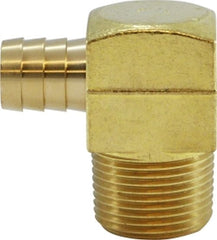 Midland Metal Mfg. 32330 3/4 HB X 1 MIP BRAZED ELBOW, Brass Fittings, Hose Barb, Forged Hose Barb 90 Deg Elbow  | Blackhawk Supply