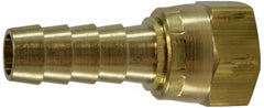 Midland Metal Mfg. 32336C 3/8 BARB X 3/8 JIC CRIMP STYLE, Brass Fittings, Hose Barb, Female 37 Deg JIC Flare Swivel  | Blackhawk Supply