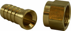 Midland Metal Mfg. 32337 1/4 X 1/4 (HB X FEM 45/37 FL SWVL), Brass Fittings, Hose Barb, Dual 45 Deg/37 Deg Flare Swivel  | Blackhawk Supply