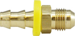 Midland Metal Mfg. 32900 1/4 X 1/4 ((POHB X MALE JIC FLARE)), Brass Fittings, Push On Hose Barb, Male JIC Flare Adapter  | Blackhawk Supply