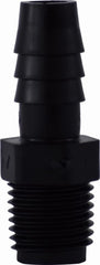 Midland Metal Mfg. 33006B 1/4 X 3/8 (HB X MIP BLK POLY ADPT), Plastic Fittings, Plastic Hose Barbs, Male Adapter Hose ID x MIP  | Blackhawk Supply