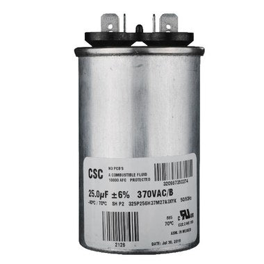 York S1-02423181700 Capacitor Run 25 MDF 370 Volt Round  | Blackhawk Supply