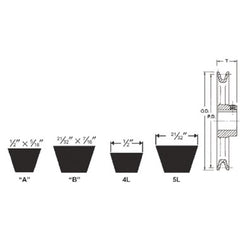 York S1-02804869700 Sheave BK115 Fixed 1 Groove 1 Inch 11-1/4 Inch Outside Diameter Cast Iron  | Blackhawk Supply