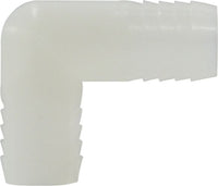 33389W | 2 WHITE NYLON HB UNION ELBOW, Plastic Fittings, Plastic Hose Barbs, Union Elbow | Midland Metal Mfg.