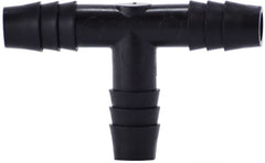 Midland Metal Mfg. 33415B 1/8 BLACK POLY HB TEE, Plastic Fittings, Plastic Hose Barbs, Tee Barbed on all sides  | Blackhawk Supply