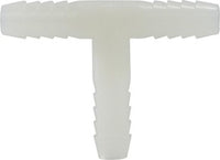 33429W | 3/8 WHITE NYLON HB TEE, Plastic Fittings, Plastic Hose Barbs, Tee Barbed on all sides | Midland Metal Mfg.