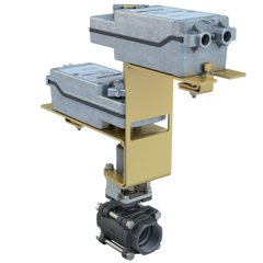 Bray BV125-CS3-52/DMS24-180-D 1.25" | 3 piece design threaded ball valve | CS | CV 17.28 | Normally Open | Damper & Valve actuator | 24 Vac/Dc | 177 lb-in | modulating | Spring Return | Dual  | Blackhawk Supply