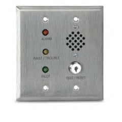 York S1-MS-RH/KA/P/A/T Remote Alarm Horn with 3 LED Key Reset 4-1/2 x 4-1/2 Inch Brushed Stainless Steel  | Blackhawk Supply