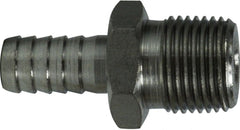 Midland Metal Mfg. 34591 3/8 SS BARB X 1/4 MIP, Brass Fittings, BEVERAGE FITTINGS, NPT TO BARB ADAPTER  | Blackhawk Supply