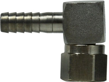 Midland Metal Mfg. 34600 1/4 SS BARB X FE FLARE SWIVEL ELBOW  | Blackhawk Supply