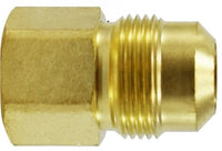 35136 | 15/16FL X 1/2FIP RANGE CONNECTOR, Brass Fittings, SAE 45 Deg Flare, Female Adapter and Cap for Gas Range | Midland Metal Mfg.