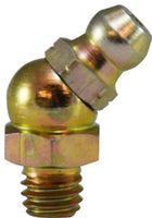 36170 | 6MMX1 MET 45 GREASE FTG, Brass Fittings, Steel Grease Fittings, 45 Degree Angle | Midland Metal Mfg.