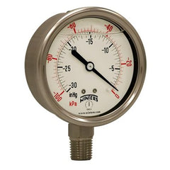 Winters Instruments PFQ802R1 Pressure Gauge 2.5 Inch 30PSI 1/4 Inch NPT Lower Liquid Filled  | Blackhawk Supply