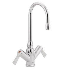 Moen 8113 Laboratory Faucet M-Dura 2 Lever ADA Chrome Gooseneck 2.2 Gallons per Minute  | Blackhawk Supply