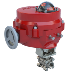 Bray BV05-SS3-04/70-0081H 1/2" | 3 piece design threaded ball valve | SS | CV 4.18 | Normally Open | 120 VAC | Two position | 800 lb-in | NEMA 4 | Heater  | Blackhawk Supply