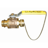 77W103HCA | Ball Valve 77W-100HCA Bronze 1/2 Inch Press x Hose 2-Piece Full Port Lever | Apollo Products