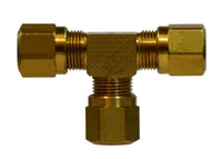 38044 | 1/4 AIR BRAKE TEE-NAB, Brass Fittings, D.O.T. Air Brake Nylon Tubing, Tee | Midland Metal Mfg.