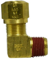 38095 | 3/8 X 1/4 (NAB X MIP ELBOW), Brass Fittings, D.O.T. Air Brake Nylon Tubing, Male Elbow | Midland Metal Mfg.