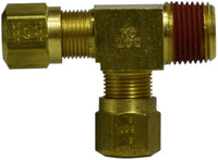 38124 | 3/8 X 1/4 X 1/4 (NAB X MIP RUN T), Brass Fittings, D.O.T. Air Brake Nylon Tubing, Male Run Tee | Midland Metal Mfg.